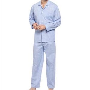 Club Room Light Blue Long Sleeve Long Leg Pajamas